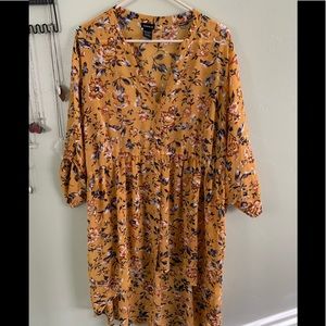 torrid Sheer Floral Babydoll Hi-low Tunic